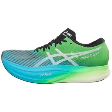 Imagem de ASICS Tênis de corrida unissex METASPEED Sky+, Preto/folha nova, 47