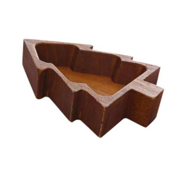 Imagem de IEUDNS Bandeja de servir para árvore de Natal, fruteira, decoração para festa de Natal, prato de servir para aperitivos, biscoitos, sala de estar, sala de, Marrom