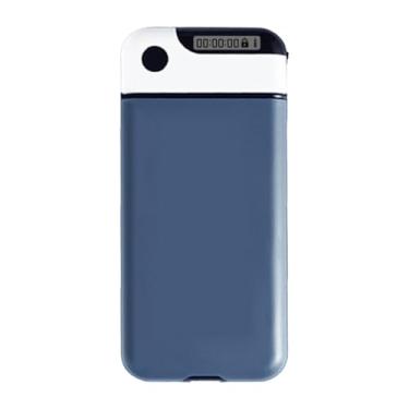 Imagem de RNXRZANK Cofre com Trava Temporizada para Celular, Multifuncional, com Trava, Ideal para Guardar Seu Aparelho em Casa, Na Mesa Ou Na Sala de Estar, Azul, Tamanho real