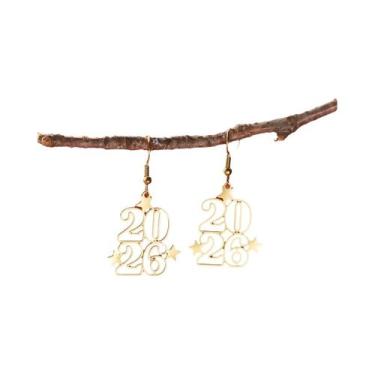 Imagem de Brincos Pendentes Minimalistas De Aço Inoxidável Dourado 2026 Para Mul