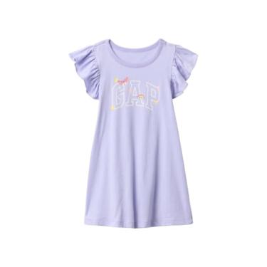 Imagem de GAP Vestido com logotipo para bebês meninas, Violeta quente 568, 6-12 Meses