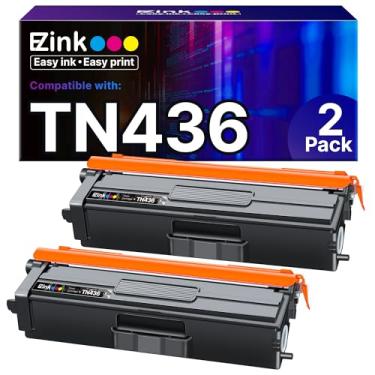 Imagem de E-Z Ink Impressora jato de tinta HL-L8360CDW, impressão frente e verso automática, para casa e trabalho, sem fio, compatível com TN436, preta