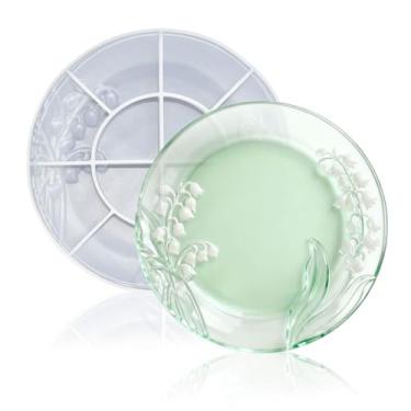 Imagem de BIGEBO Molde de bandeja de resina, 1 peça de molde de silicone para resina epóxi faça você mesmo anel de joias bandeja de doces castiçais decoração de casa artesanato