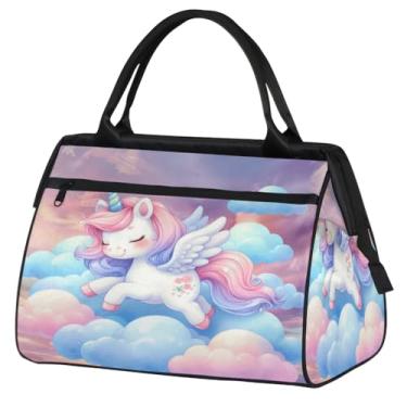 Imagem de Sacola abstrata de flor de abelha pequena para o fim de semana para mulheres e homens, bolsa de viagem dobrável, leve, esportiva, academia, impermeável, mala de mão, bolsa de fim de semana para