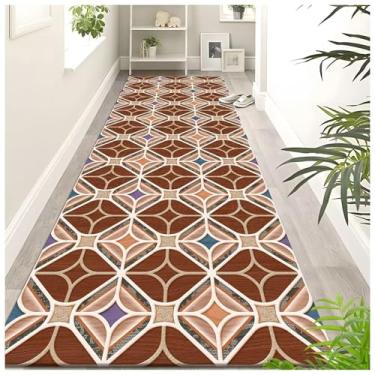 Imagem de SPXMQSS Passadeira de Carpete, Corredor Tapete Longo Corredor Tapete Corredor Antiderrapante Tapete de Cozinha Lavável para Corredor, Quarto, Sala de Estar, Cozinha C 60 x 1400 cm