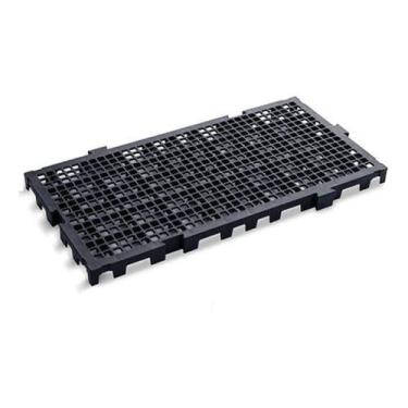 Imagem de 10 Estrado Plástico Modulável Palete Deck Pallet Preto - Wlplast