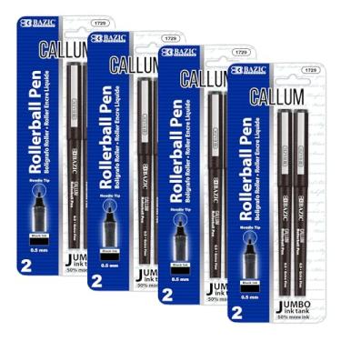 Imagem de Caneta tinteiro Mileno BAZIC com 2 cartuchos de tinta de recarga, sortidos,