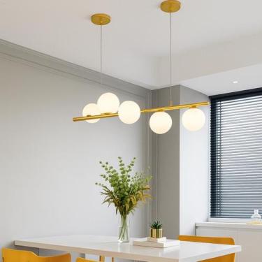 Imagem de Lustre Pendente Luminária Jabuticaba Globos Vidro Leitoso Espiral Mole