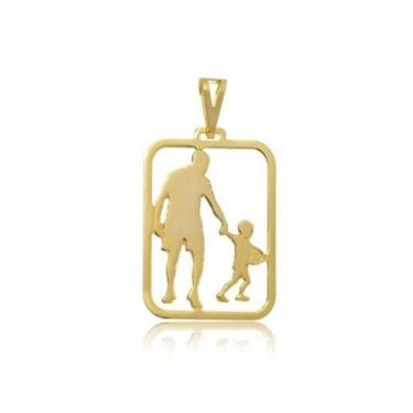 Imagem de Pingente Masculino Pai E Filho Banhado A Ouro 18k
