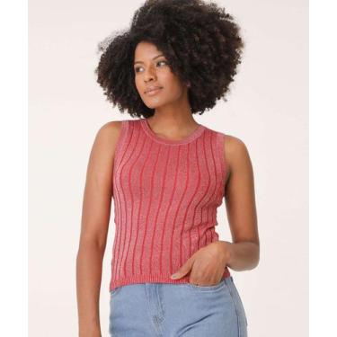 Imagem de Blusa Regata Feminina Tricô Lurex Marisa-16373, Vermelho, M