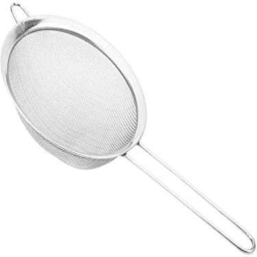 Imagem de Peneira de aco inoxidavel para cozinha, utensilio culinario, delicado, precisa e eficiente, 20cm, resistente