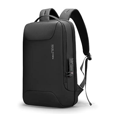 Imagem de Mochila antirroubo, Mark Ryden Business à prova d'água para homens, viagens universitárias com porta USB e trava TSA para laptop de 15,6 polegadas, Laptop, Preto, One Size