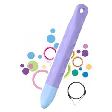 Imagem de Caneta Stylus para tablet adequada para crianças com cordão, caneta infantil roxa para iPad, AMZ Fire Kids e Kids Pro, todos os tablets Fire, Samsung/Lenovo/Sufface/Pixel, todos os dispositivos com