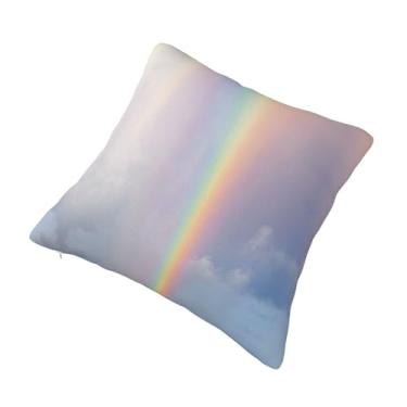 Imagem de Almofada quadrada refletiva quadrada decorativa - Design reversível, zíper oculto, poliéster macio para sofá, cama e carro - Hipoalergênico 51 x 50 cm