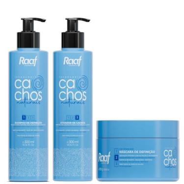 Imagem de Kit Cachos Definidos Shampoo, Máscara e Ativador de Cachos Raaf Cosmet