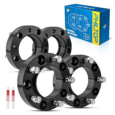 Imagem de PHILTOP Espaçadores de roda de 5 x 150 mm, compatíveis com Tundra, espaçador centralizado no cubo com furo de cubo de 110 mm M14 x 1,5 pinos, adequado para Sequoia, Land Cruiser, LX470, LX570, 4 peças