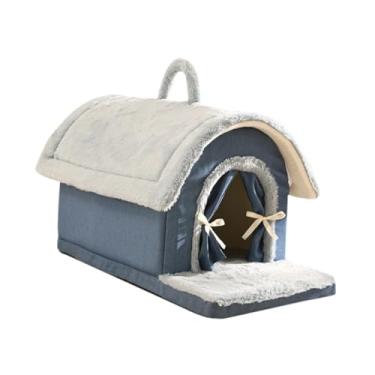 Imagem de Ｂｅｓｇａ Toca pequena para cães e gatos, confortável, antiderrapante e fácil de limpar. Ideal para gatinhos filhotes. Tenda removível, macia quente para, M