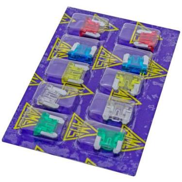 Imagem de Kit Fusível Lâmina Mini Perfil Baixo 10 a 30A - AMS17599