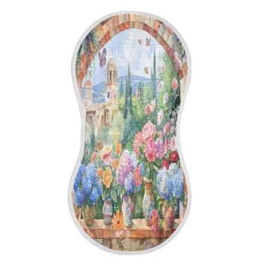 Imagem de xigua Conjunto de 1 panos de musselina vintage para arrotos de musselina, panos super macios e absorventes, roupas de arroto de algodão, presente de chá para recém-nascidos, bebês meninas e meninos