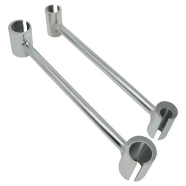 Imagem de BokWin Pacote com 2 ferramentas de ajuste de dobradiça de porta, tamanho duplo, 14-19 mm e 23-25 mm, chave de ajuste de lacuna de cabeça dupla para porta à prova de fogo, dobradiças de porta antifurto