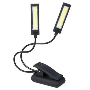 Imagem de Luminária LED COB Presilha Flexível p/ Estante De Partitura, Livros, P