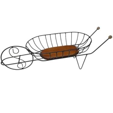 Imagem de Carrinho De Mão Vaso Floreira Toque Rústico Decorativo Para Sala, Mesa e Casa Arranjo Floral Para Amantes de Decoração