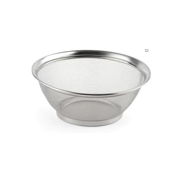 Imagem de Cesta em Aço Inox Premium, 25cm de Diâmetro, Design Vazado, Resistente à Corrosão, Cor Inox, 123g