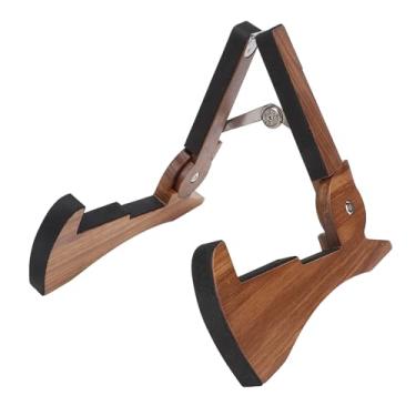 Imagem de AUNMAS Suporte de Suporte de Guitarra Dobrável Quadro de Madeira Ajustável para Instrumentos Elétricos Acústicos Salas de Música