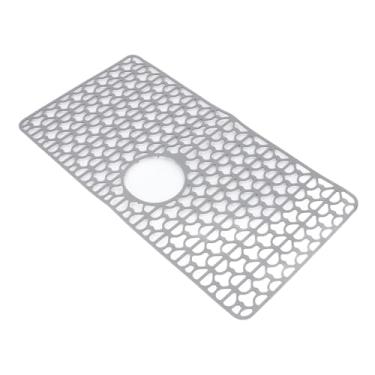 Imagem de Ymiko Tapete de Pia de Silicone para Pratos, Protetor de Balcão de Cozinha à Prova d'água Antiderrapante, Tapete Utilitário Resistente a Arranhões e Reutilizável para Uso Doméstico (Cinza)