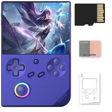 Imagem de RG40XX V Retro Handheld Game Console , RG40XXV 4.0 Inch IPS Screen Linux System Built-in 64G TF Card 5528 Games Support TV Output 5G WiFi Bluetooth 4.2(Blue)