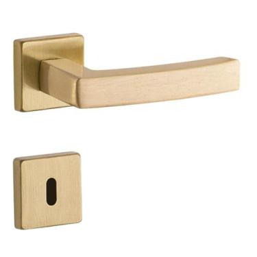 Imagem de Fechadura Design Quadra Interna 55mm Latão Acetinado Lockwell