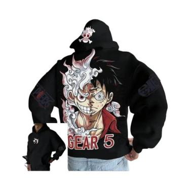 Imagem de Moletom Masculino Luffy Gear 5 Nika Anime Streetwear Casual Pulôver Ma