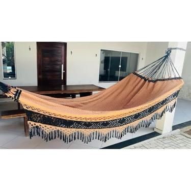 Imagem de Rede de Dormir Descanso Luxo Gigante 4,5m Reforçada para Casa(CARAMELO DUBAI)