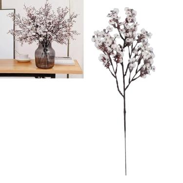 Imagem de Asixxsix 10 Peças de Buquês de Flores Artificiais, buquê Falso de Gypsophila, Arranjos Florais de Seda Falsa, Arranjo de Flores Falsas, Flores Falsas para Casamento, Noiva, Mesa Central (Branco)