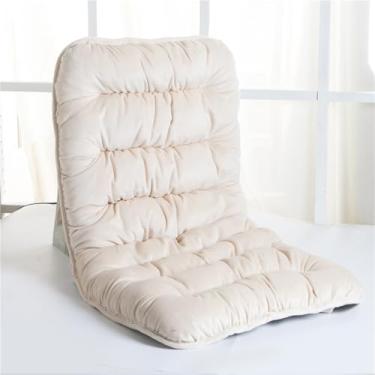 Imagem de Almofada macia para cadeira de encosto alto, antiderrapante, almofada de assento de uma peça, almofadas de cadeira de balanço espessas de pelúcia com laços, almofadas de substituição para assento