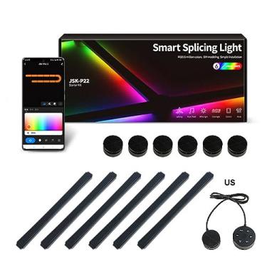 Imagem de Lâmpada de Parede LED WIFI com Controle por APP Luz Ambiente DIY Sincronização Música para Decoração Quarto e Sala Estar