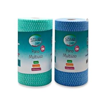 Imagem de Perfex Pano Multiuso, 200 Folhas, Viscose e Poliéster, Cor Sortida, 30x19cm, Picotado, para Limpeza de Cozinha