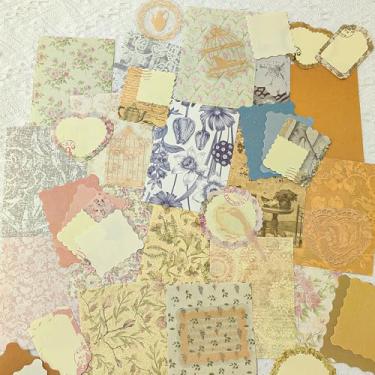 Imagem de Puninoto Kit de artigos vintage de 250 peças, papéis de scrapbook, adesivos de coleção grande, papéis decorativos de artesanato para álbuns, diário de balas, arte de colagem, planejador faça você