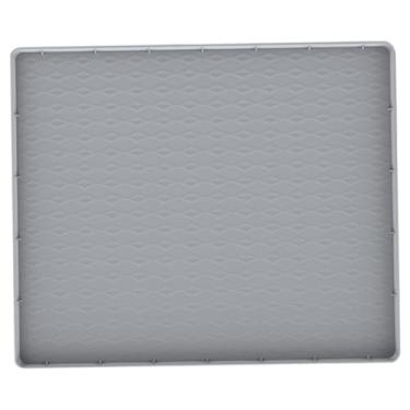 Imagem de IEUDNS Tapete para geladeira, tapete para freezer, bandeja multiuso para eletrodomésticos, à prova de vazamentos, antiderrapante, ideal para casa, ideal para, Cinza