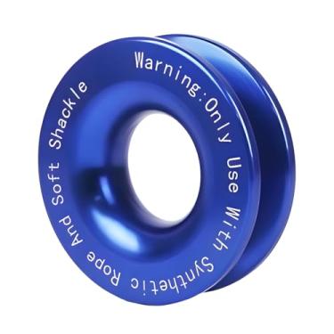 Imagem de Osilly Anel de recuperação de guincho de carro, anel de reboque de polia de bloco de agarrar de liga de alumínio resistente, acessórios do sistema de polia de recuperação, universal para ATV UTV SUV