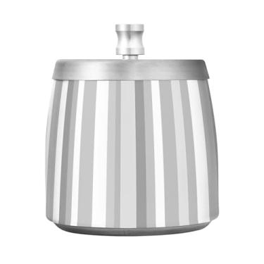 Imagem de Bandeja de cinzas cinza listrada minimalista para ervas daninhas, cinzeiro para erva daninha, cinzeiro em pé ao ar livre para pátio