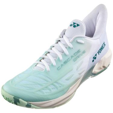 Imagem de YONEX Badminton masculino Power Cushion Cascade Drive - Quadra interna leve de alto desempenho com absorção de choque, Branco/Verde, 41