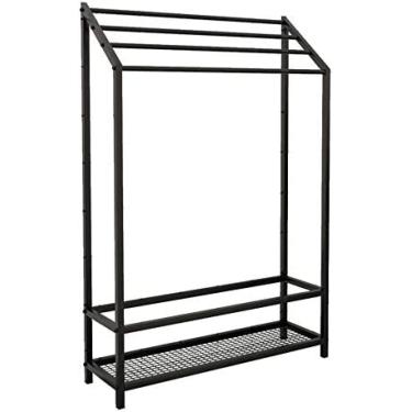Imagem de Porta-toalhas De Chão, Toalheiro Com Design Em Grade, Porta-toalhas Para Pendurar Toalhas E Toalhas De Banho,Preto,75x20x120cm,Collector88