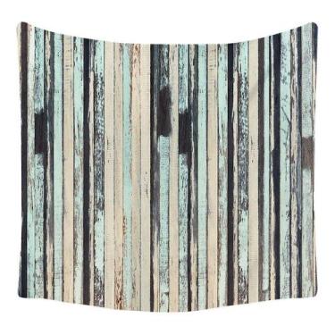 Imagem de Tapeçaria, textura de madeira, estética de sala de parede, 150x150cm, 