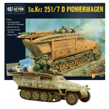 Imagem de Miniaturas Bolt Action - Warlord Games Sd.Kfz 251/7 D Pionierwagen German Tank 28 mm Miniaturas - Miniaturas de Wargaming, Kits de modelo WWW2, Kit de modelo de tanque da Wargames Entregue - Kits de tanques modelo para construir