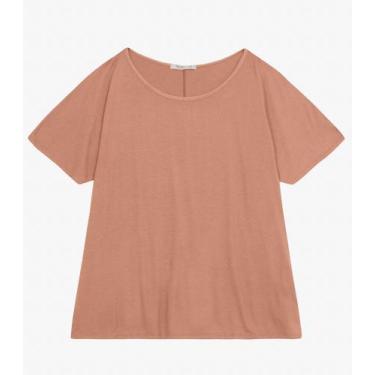 Imagem de Blusa Manga Curta Feminina Plus Size Secret Glam Marrom, Plus G1, Marr