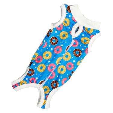 Imagem de Macacão Pós-Operatório Canino,Macacão Anti-Lamber Para Pets | Roupa Alternativa ao Colar Felino,Proteção de Feridas Abdominais para Gatos e Cães Pequenos Parar de Arranhar