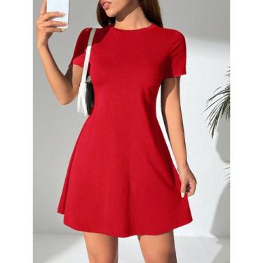 Imagem de Vestido Feminino Godê Rodado Manga Curta Primavera/Verão/Outono - Bial