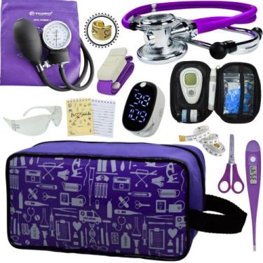 Imagem de Kit Enfermagem Aparelho Pressão Esteto Frete Grátis Promocao - Love Sa