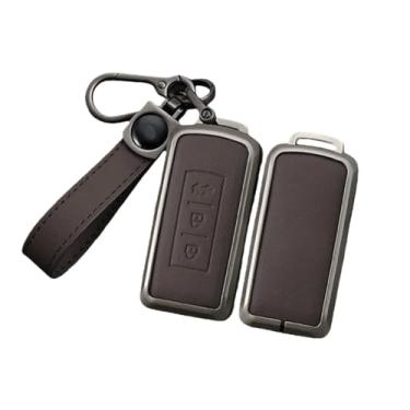 Imagem de Capa de couro para chave remota de carro compatível com Mitsubishi ASX LANCER Pajero Sport Outlander Eclipse Cross Chaveiro Capa completa Acessórios(Style5)